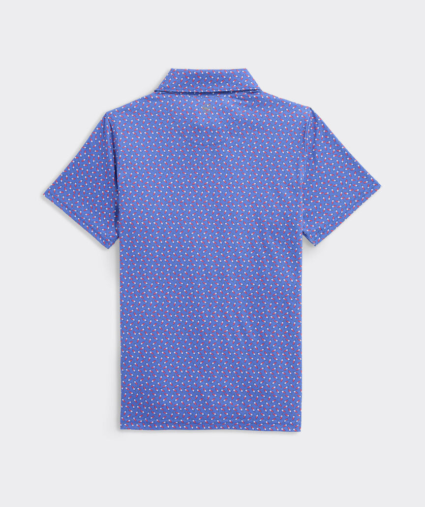 Vineyard Vines Boys Printed Sankaty Performance Polo