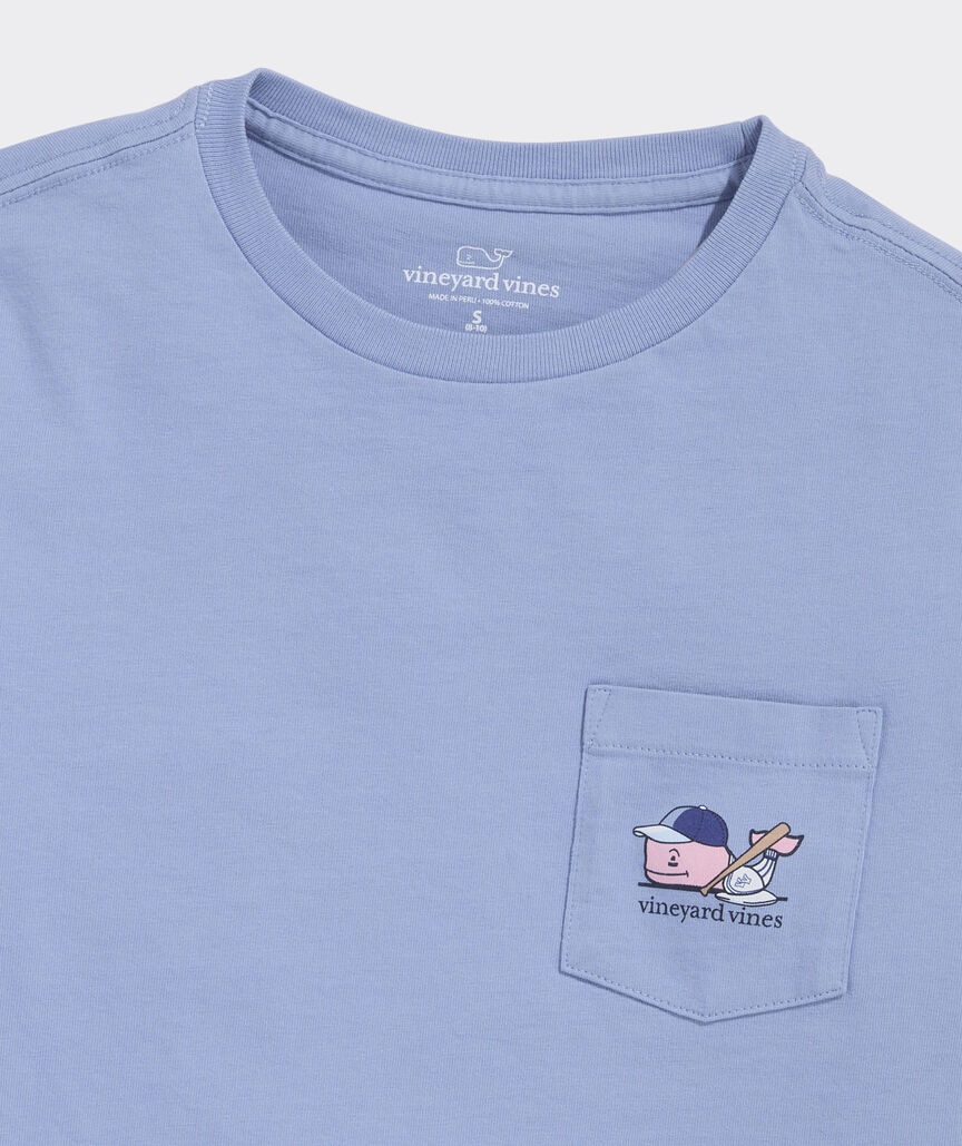 Vineyard Vines Boys' Baseball Player Whale Short-Sleeve Pocket Tee