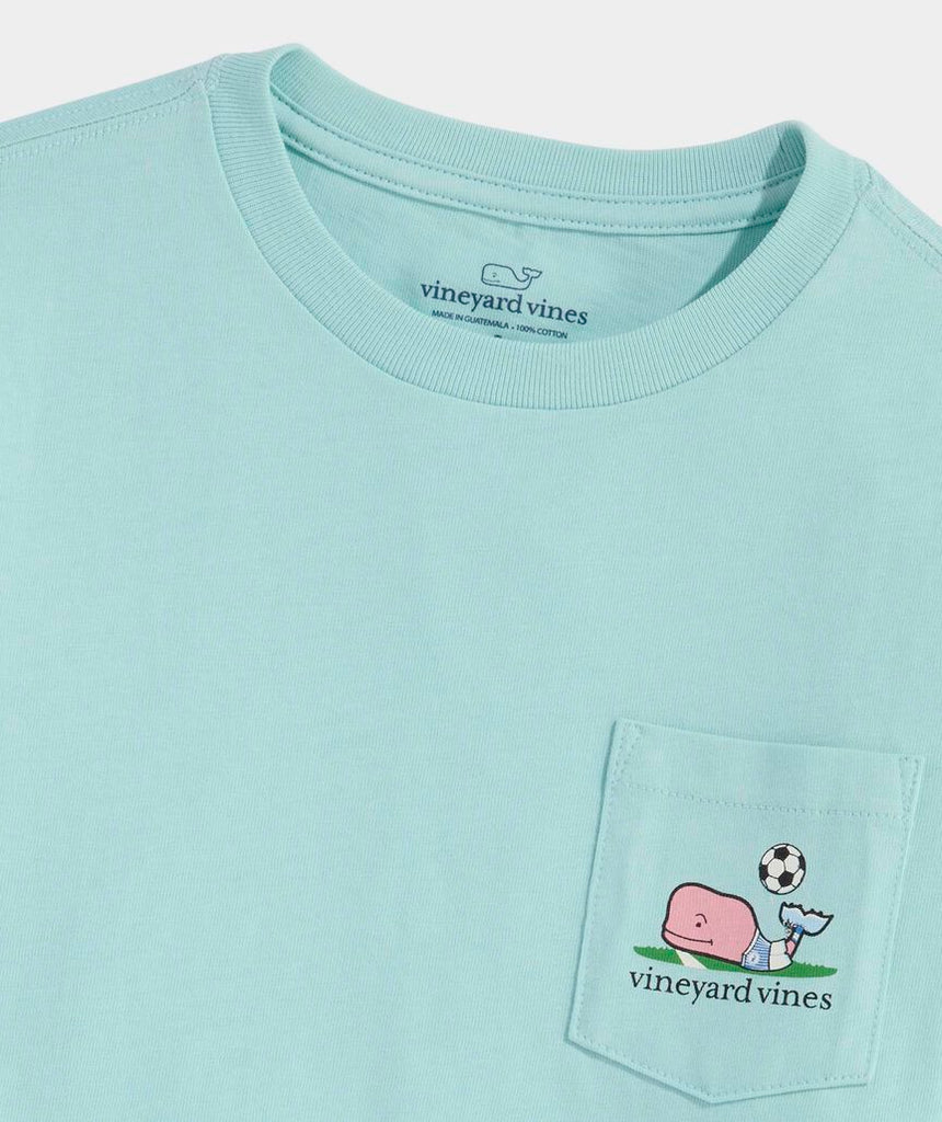 Vineyard Vines Boys' Soccer Ball Toss Whale Short-Sleeve Pocket Tee