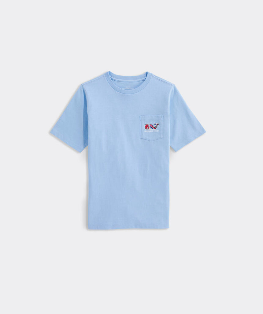 Vineyard Vines Boys’ Bone Fishing Whale Short-Sleeve Pocket Tee