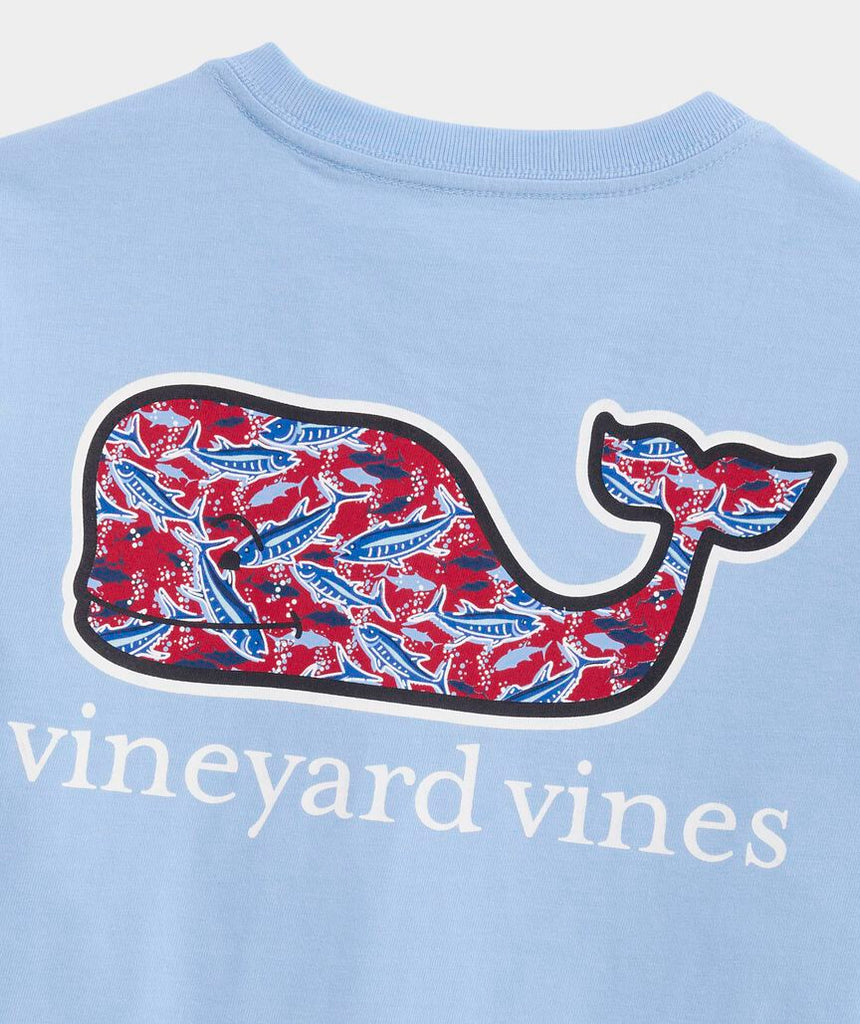 Vineyard Vines Boys’ Bone Fishing Whale Short-Sleeve Pocket Tee