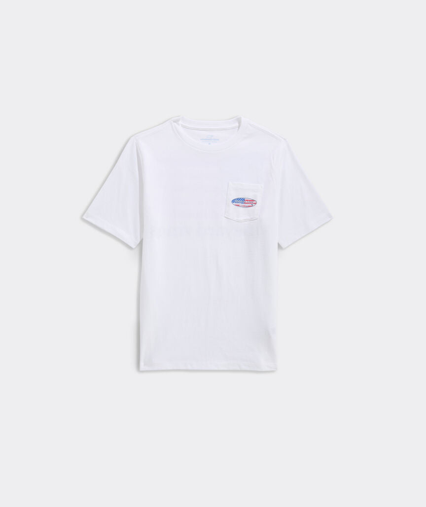 Vineyard Vines Boys' Surf Chappy Short Flag Short-Sleeve Pocket Tee