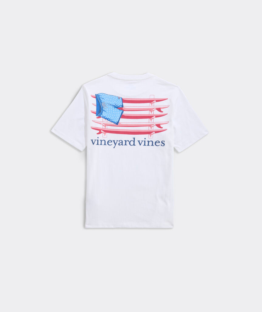 Vineyard Vines Boys' Surf Chappy Short Flag Short-Sleeve Pocket Tee