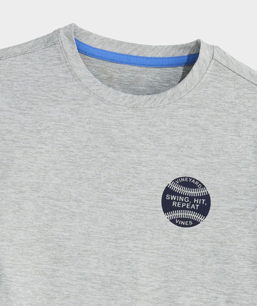 Vineyard Vines Boys' Swing Hit Repeat Short-Sleeve Harbor Sun Performance Tee