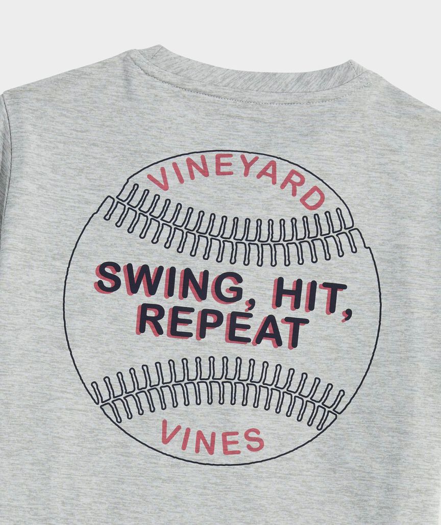 Vineyard Vines Boys' Swing Hit Repeat Short-Sleeve Harbor Sun Performance Tee