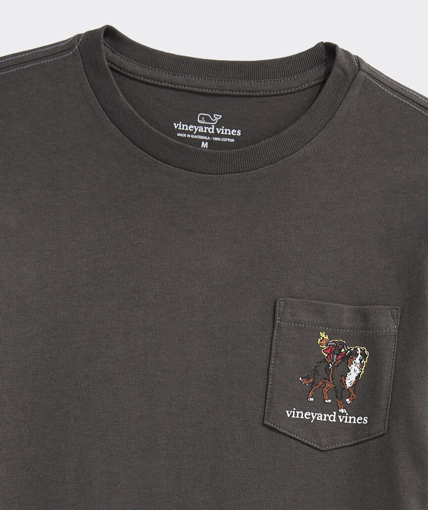 Vineyard Vines Boys' Headless Horseman Dog Long-Sleeve Pocket Tee