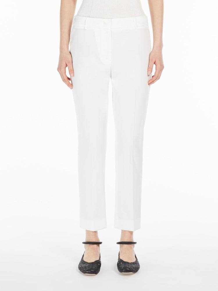 Max Mara Cecco Cotton Gabardine Trousers