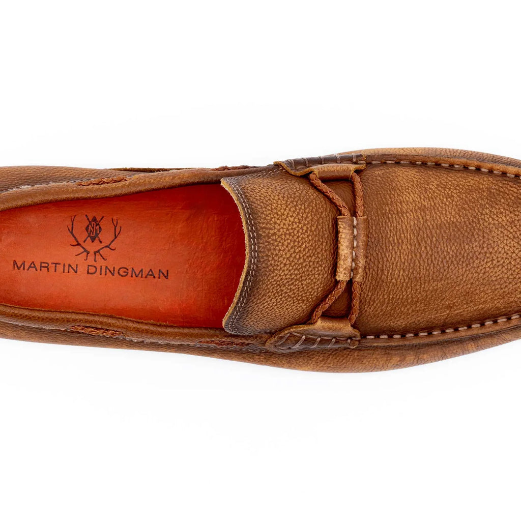 Martin Dingman Bermuda Pebble Grain Braided Bit Loafer