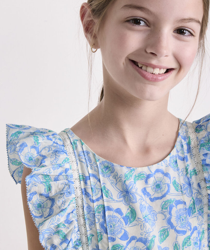 Vineyard Vines Girls' Reilly Ruffle Dress