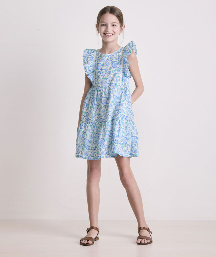Vineyard Vines Girls' Reilly Ruffle Dress