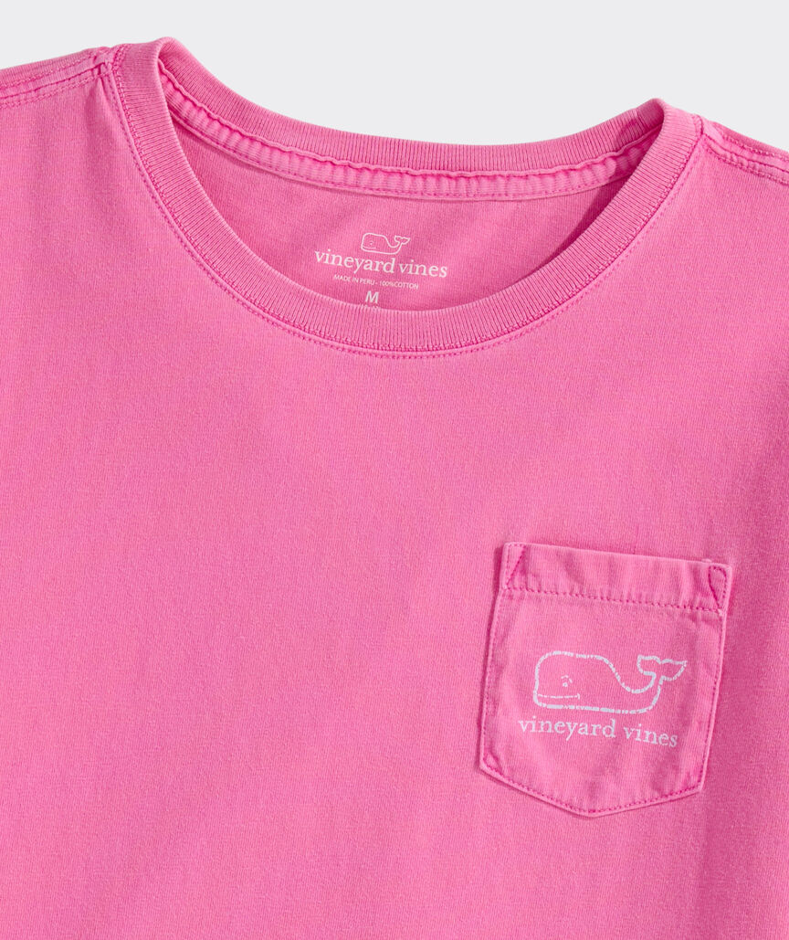 Vineyard Vines Girls’ Garment-Dyed Vintage Whale Short-Sleeve Pocket Tee
