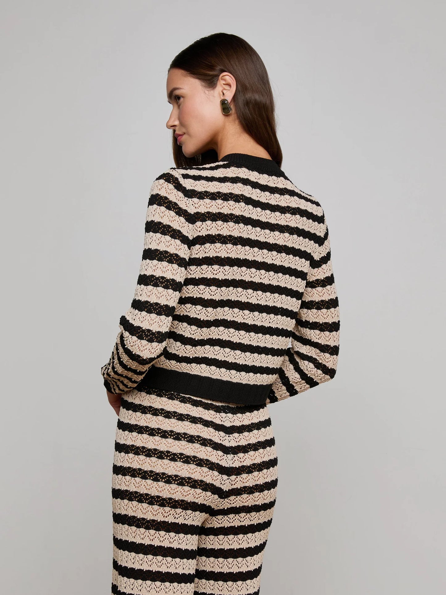 L'Agence Orla Pointelle Knit Cardigan