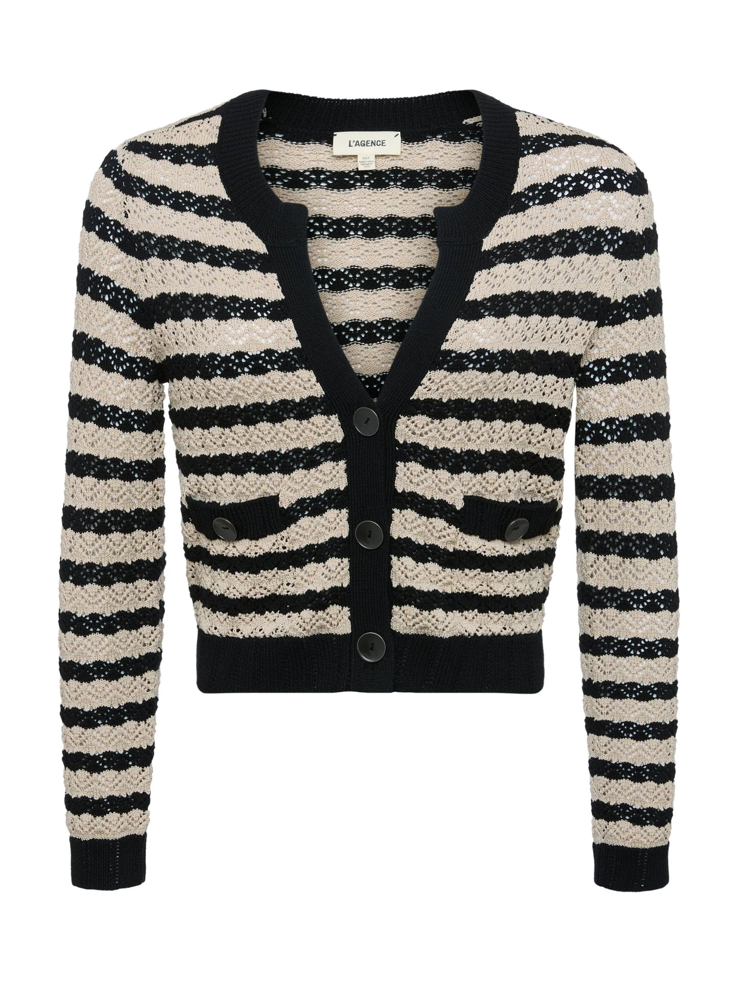 L'Agence Orla Pointelle Knit Cardigan