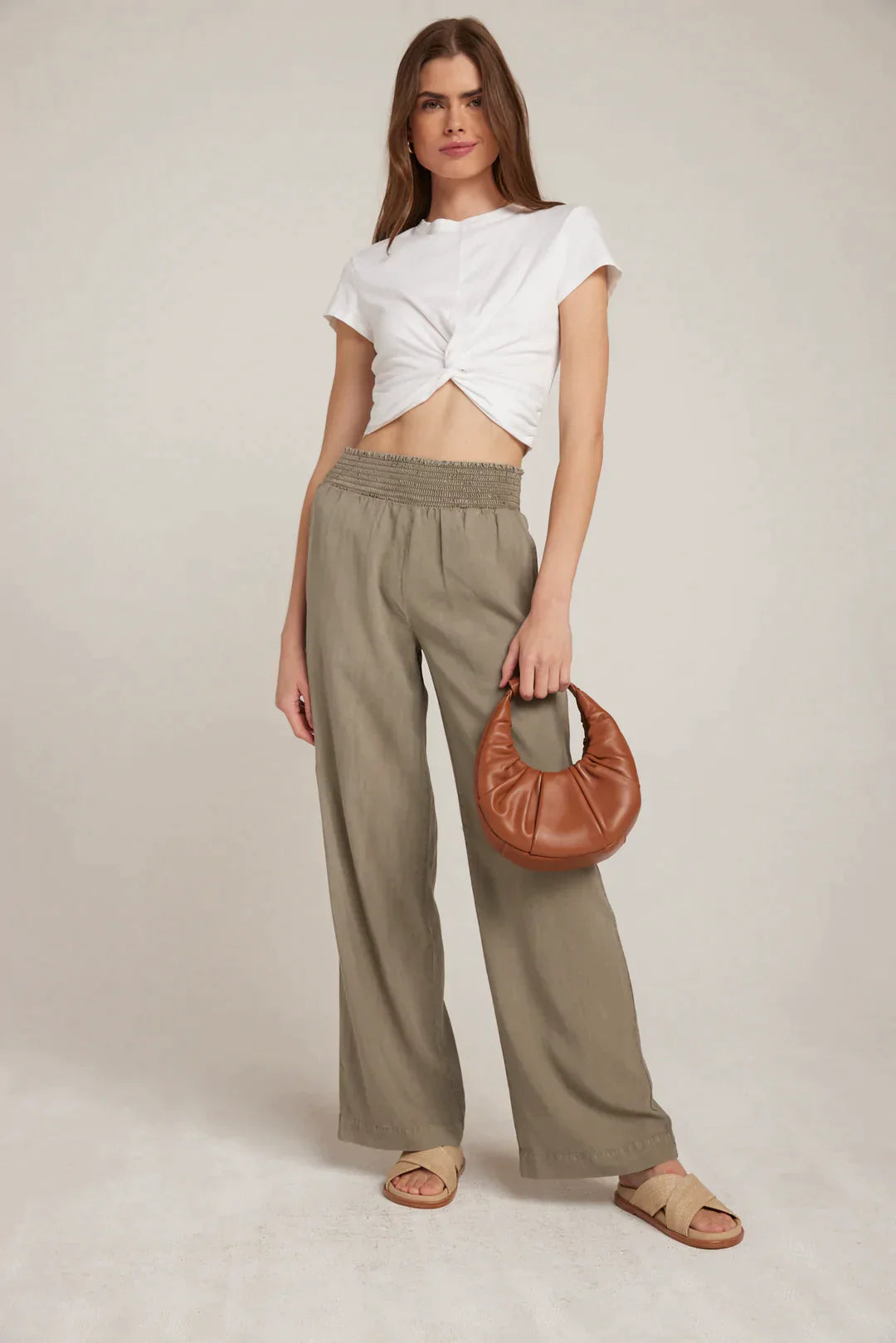 Bella Dahl Smocked Waist Wide Leg Pants