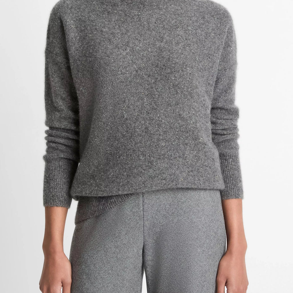 Vince Donegal Cashmere Funnel-Neck Sweater