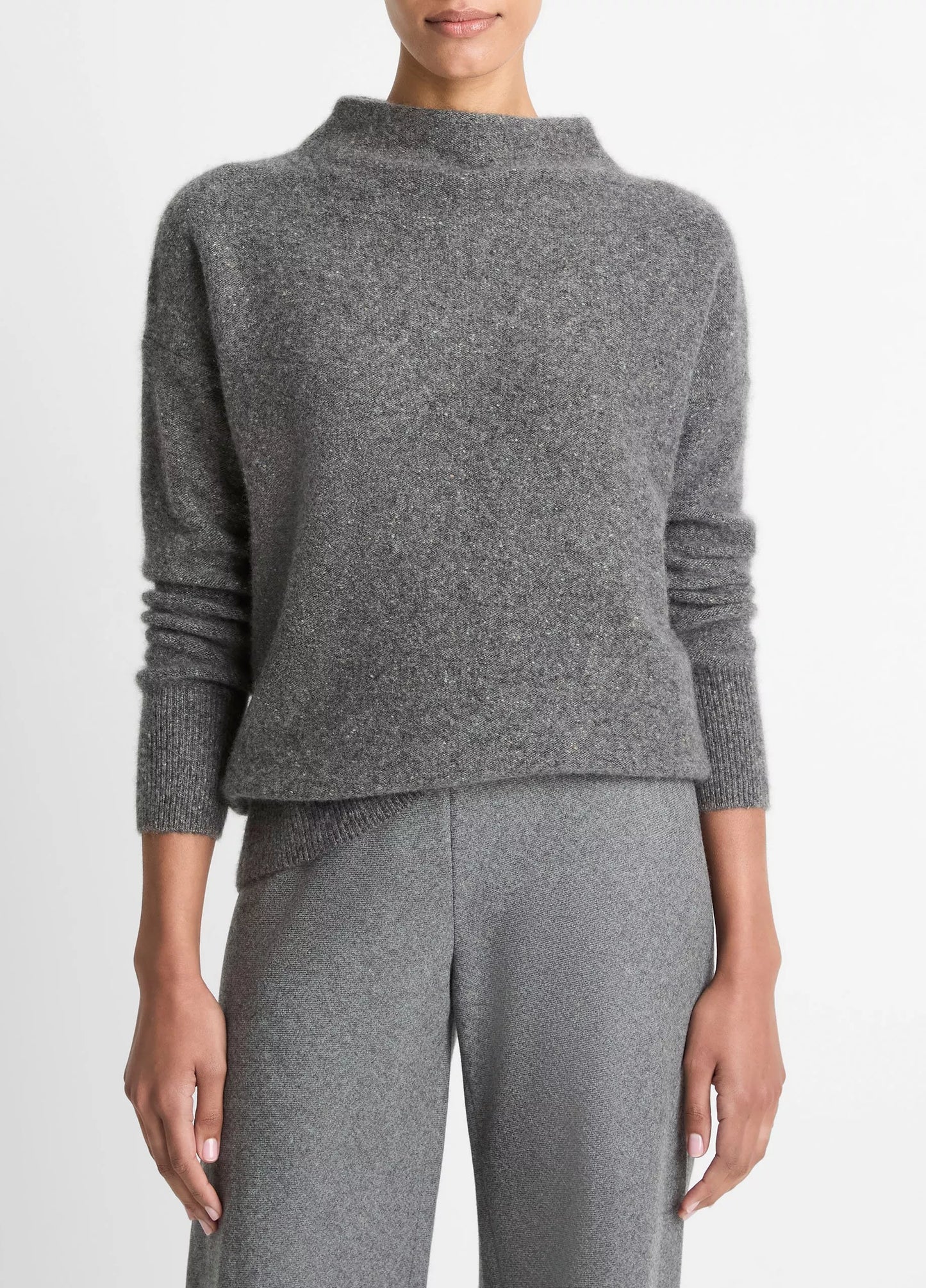 Vince Donegal Cashmere Funnel-Neck Sweater
