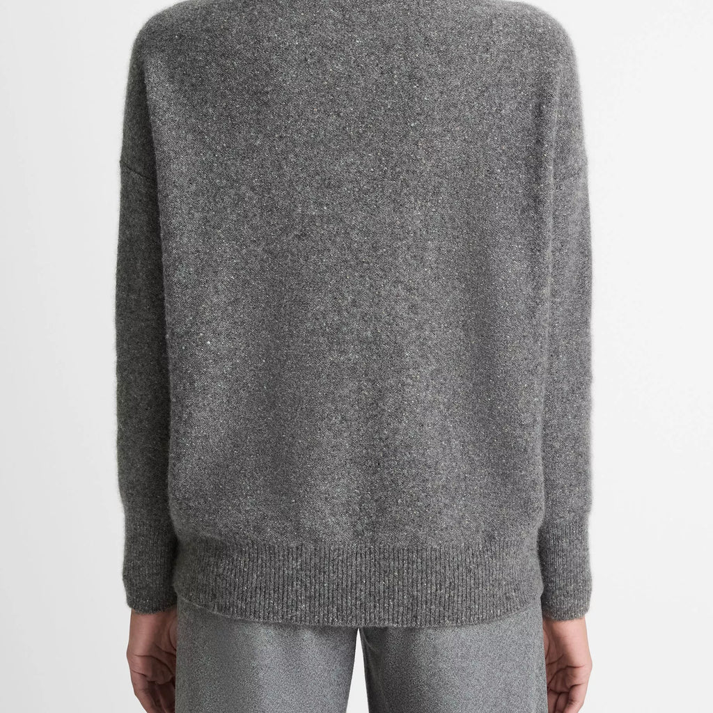 Vince Donegal Cashmere Funnel-Neck Sweater