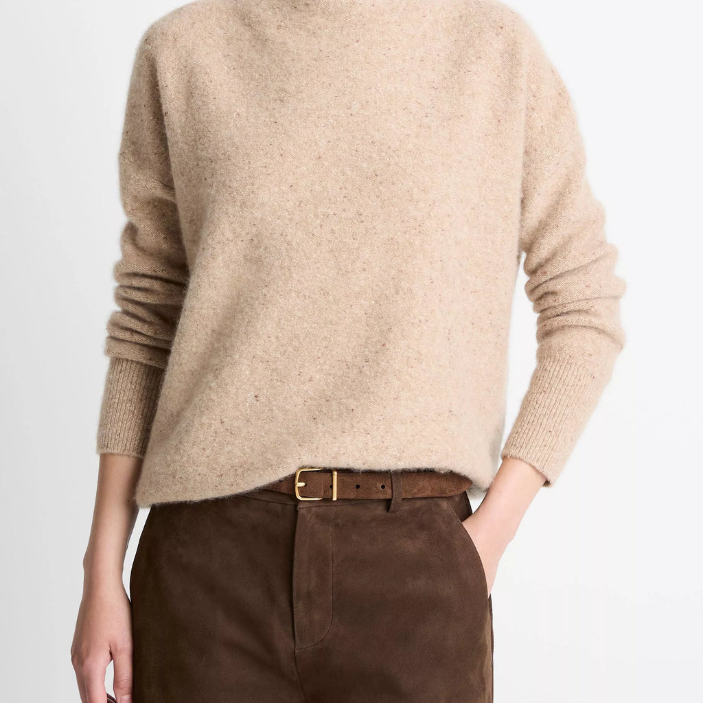 Vince Donegal Cashmere Funnel-Neck Sweater