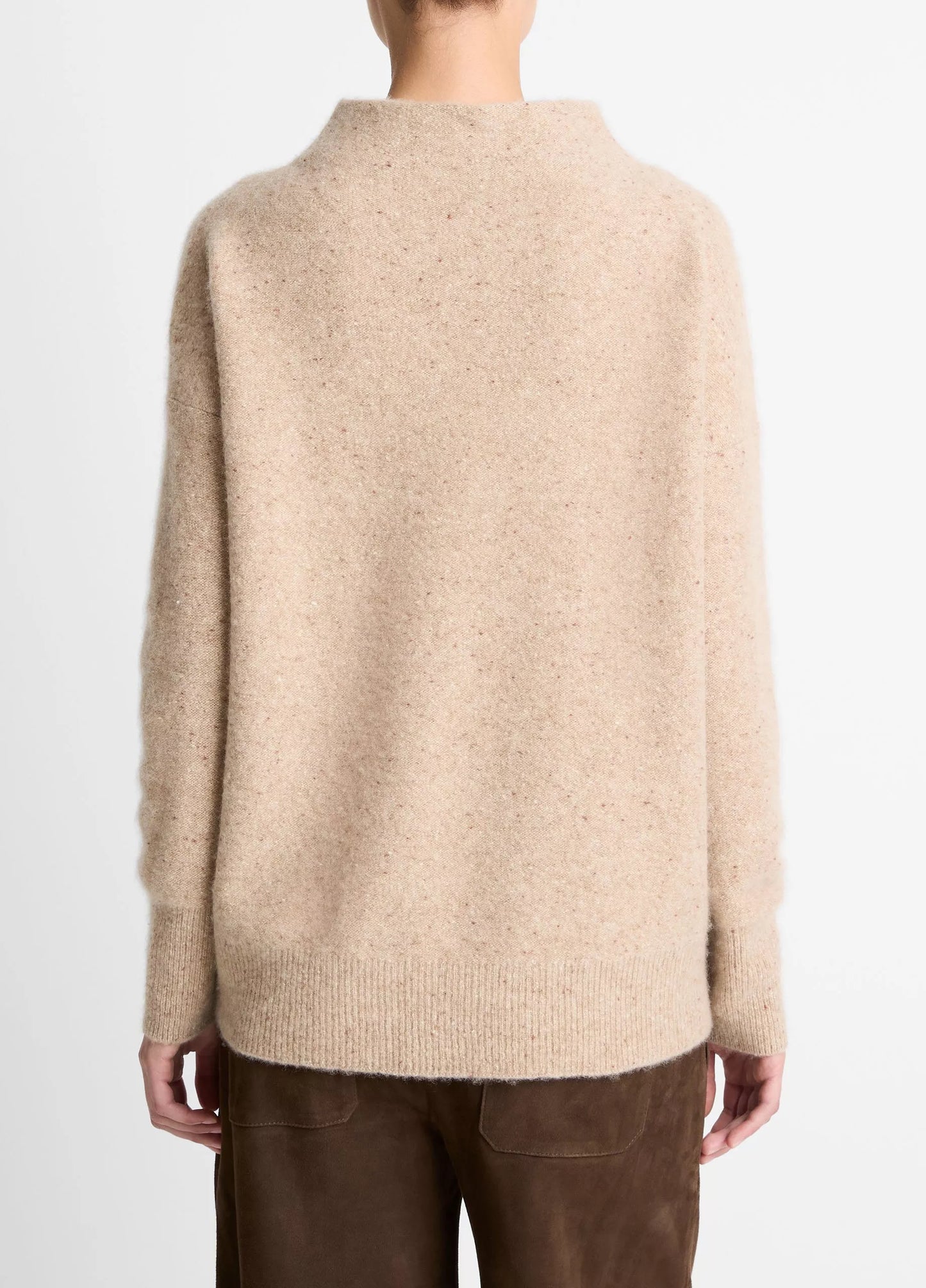 Vince Donegal Cashmere Funnel-Neck Sweater