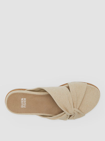 Eileen Fisher Dello Linen Wedge Sandal