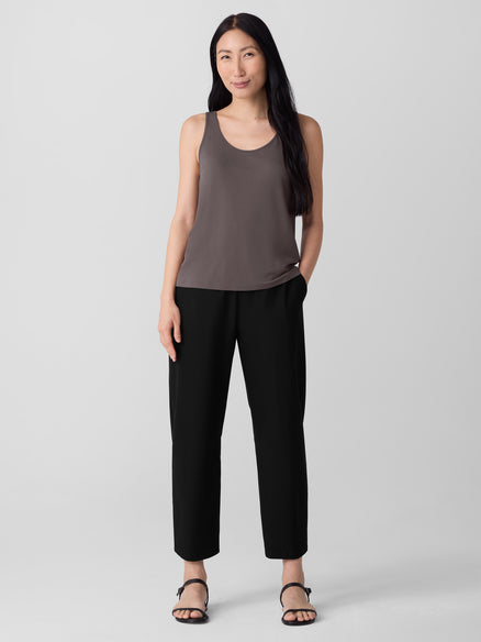 Eileen Fisher Stretch Silk Jersey Scoop Neck Tank