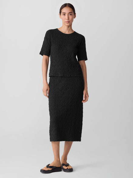Eileen Fisher Bubble Jacquard Pencil Skirt