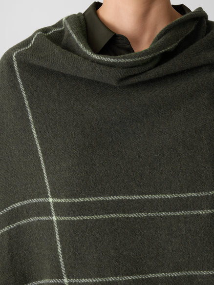 Eileen Fisher Wool Twill Graph Serape