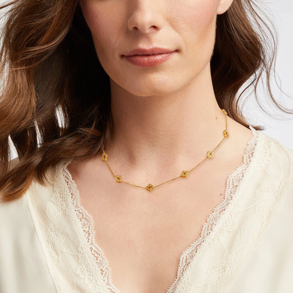 Julie Vos Florentine Demi Delicate Station Necklace