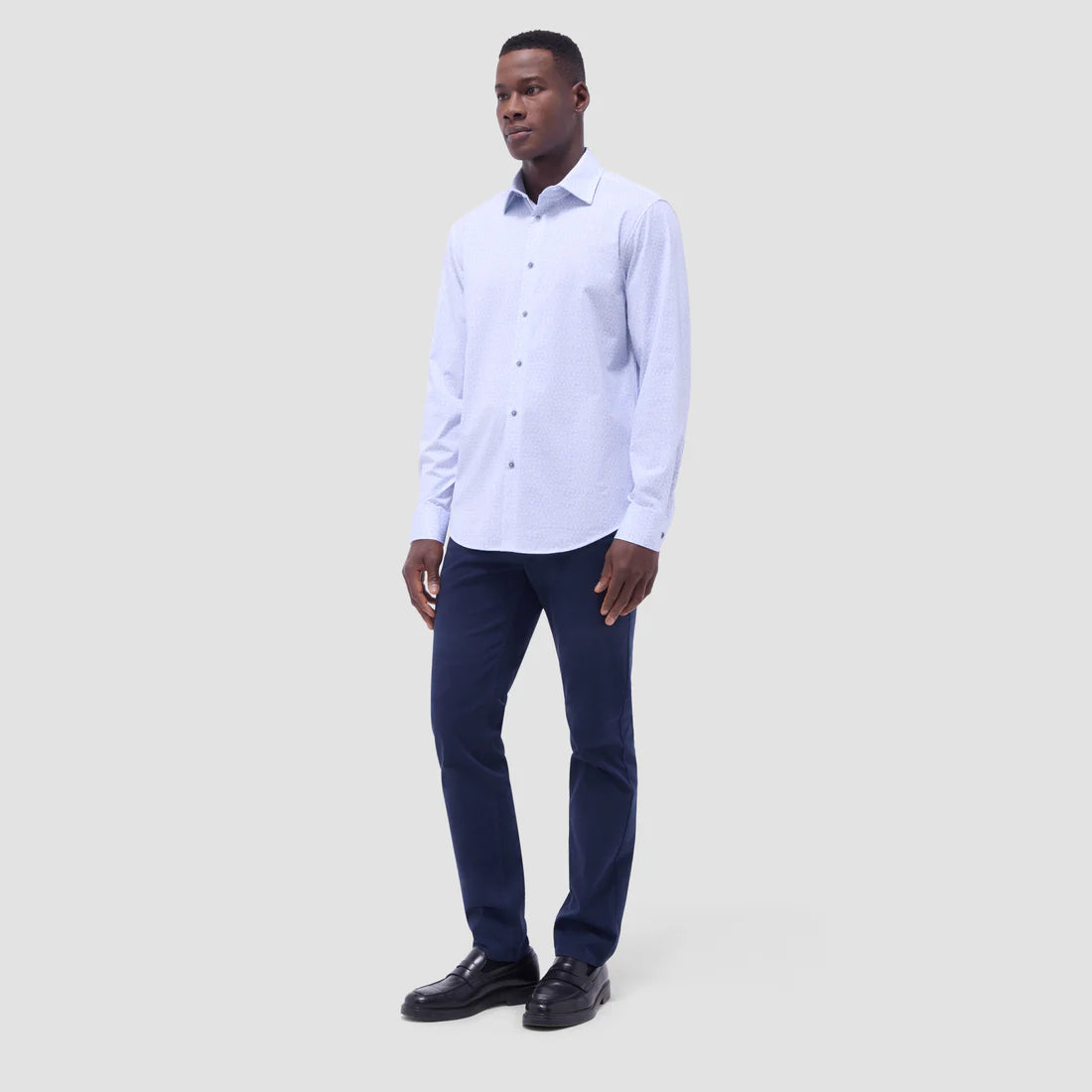 Bugatchi James Leaf Print OoohCotton® Shirt