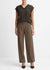 Vince Houndstooth Pleated-Front Pant