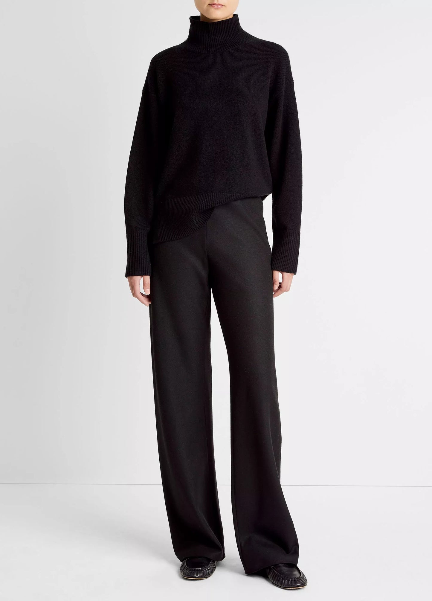 Vince Italian Wool-Blend High-Waist Bias Pant