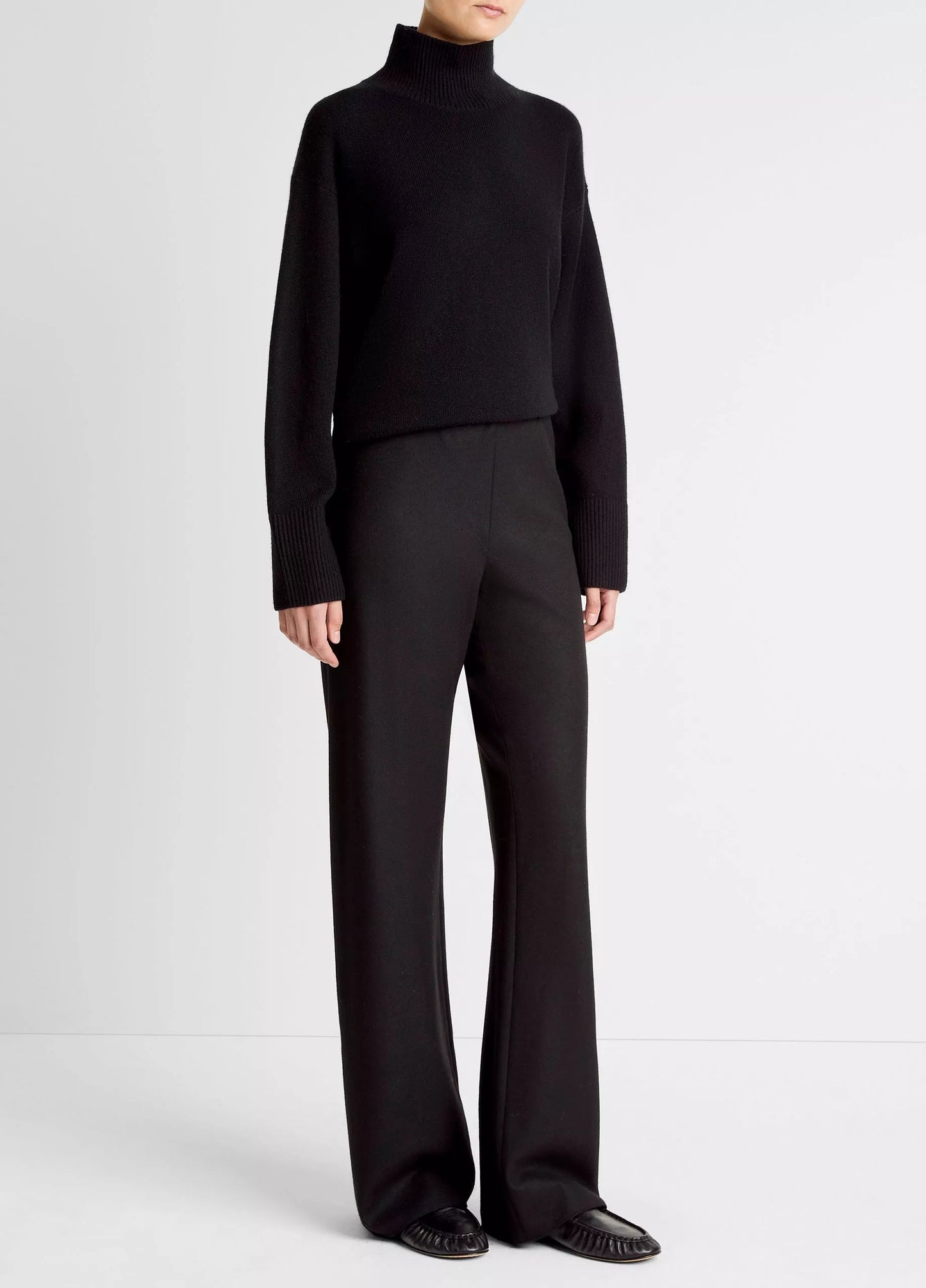 Vince Italian Wool-Blend High-Waist Bias Pant
