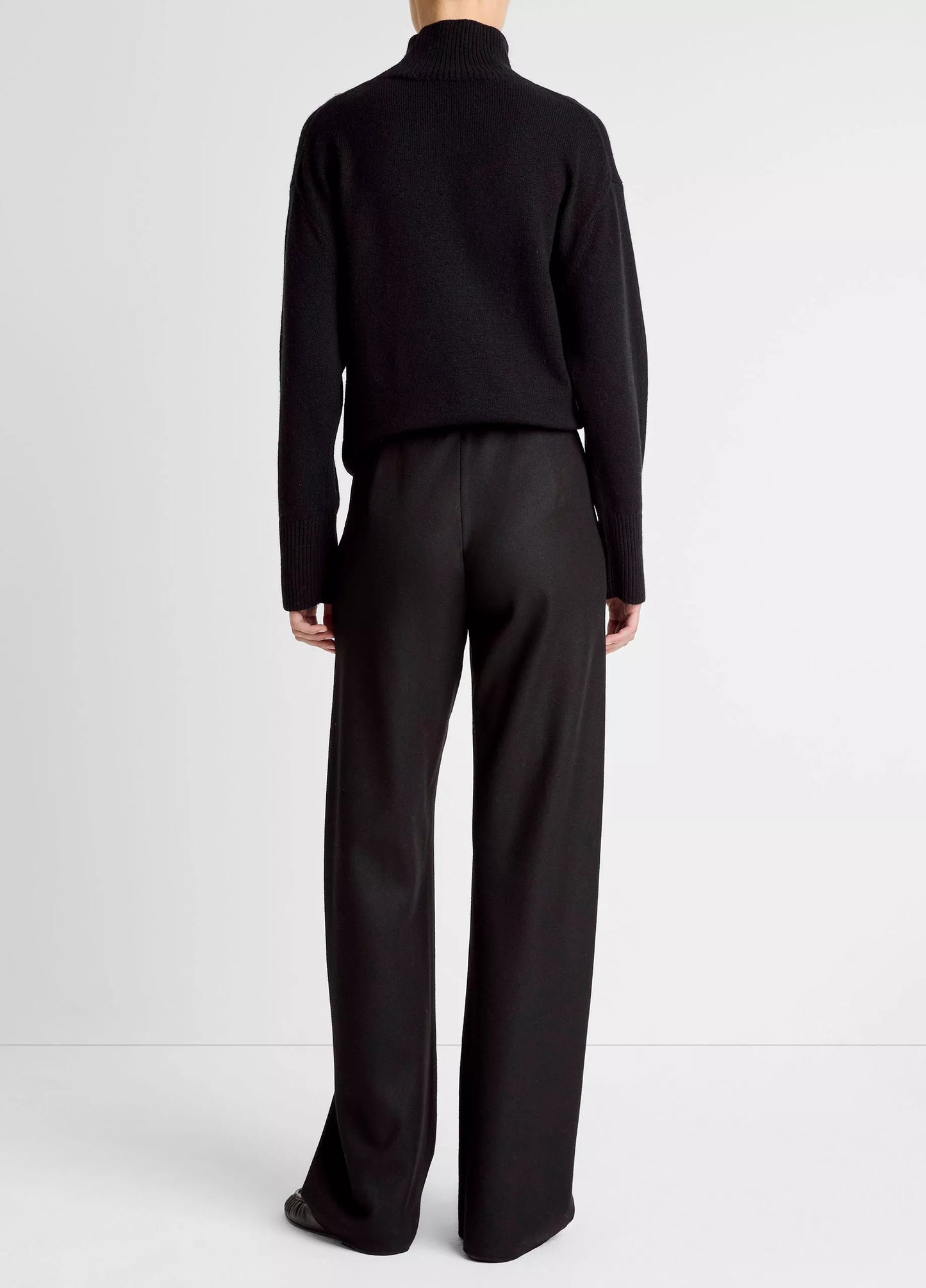 Vince Italian Wool-Blend High-Waist Bias Pant