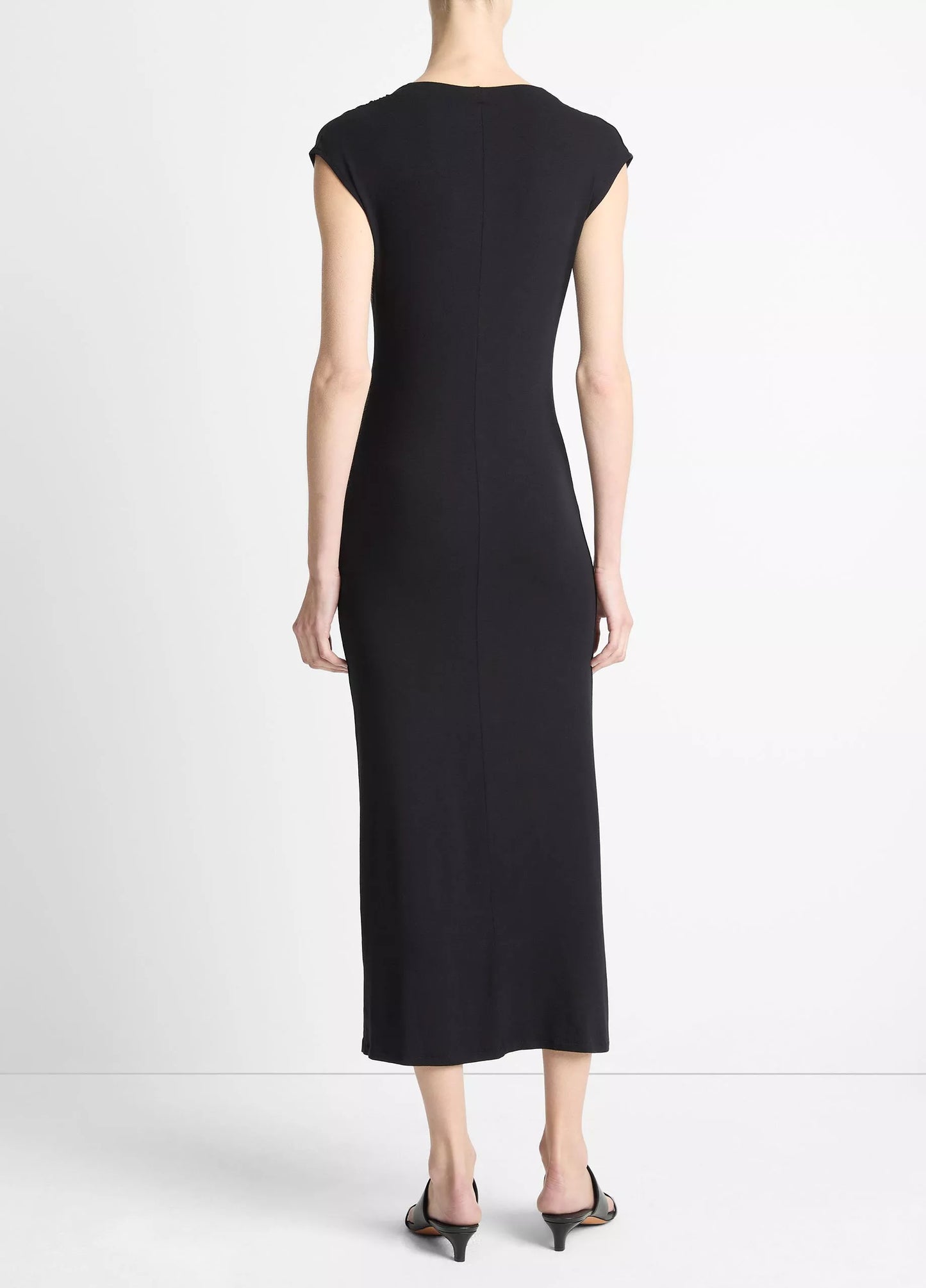 Vince Jersey Draped Cowl-Neck Dress