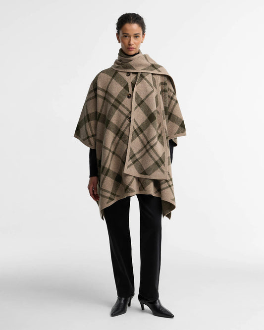 Barbour Vienna Tartan Wool-Blend Cape