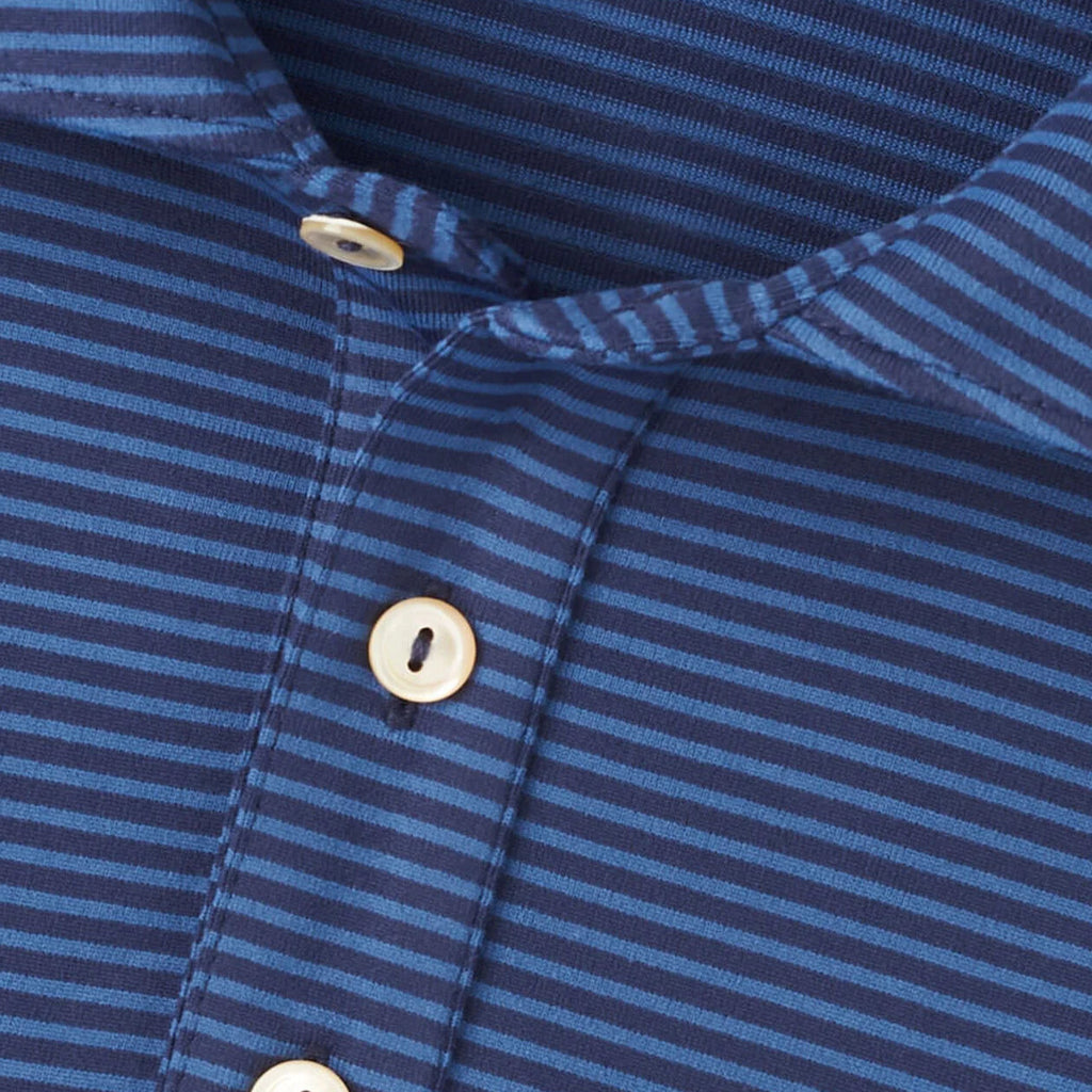 Peter Millar Lyons Stripe Performance Jersey Long-Sleeve Polo