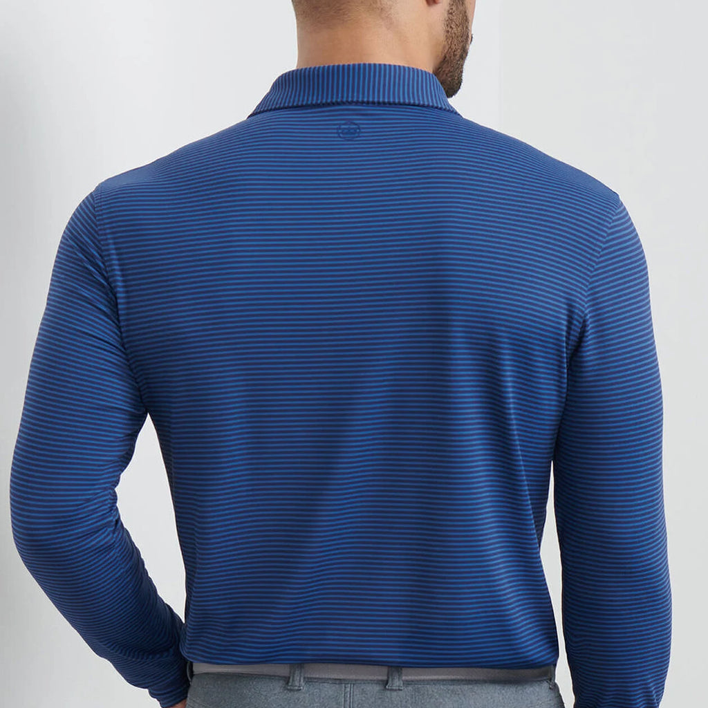 Peter Millar Lyons Stripe Performance Jersey Long-Sleeve Polo
