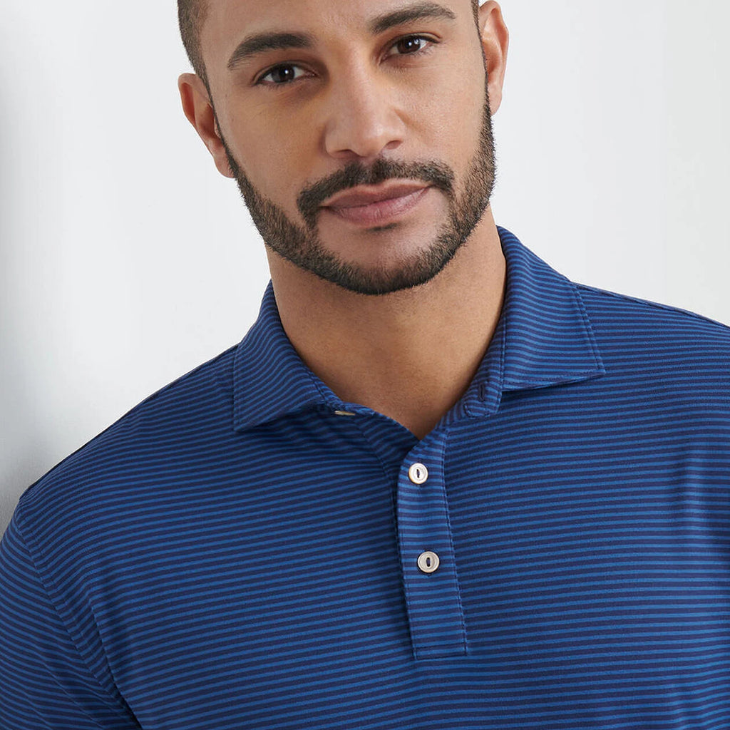Peter Millar Lyons Stripe Performance Jersey Long-Sleeve Polo