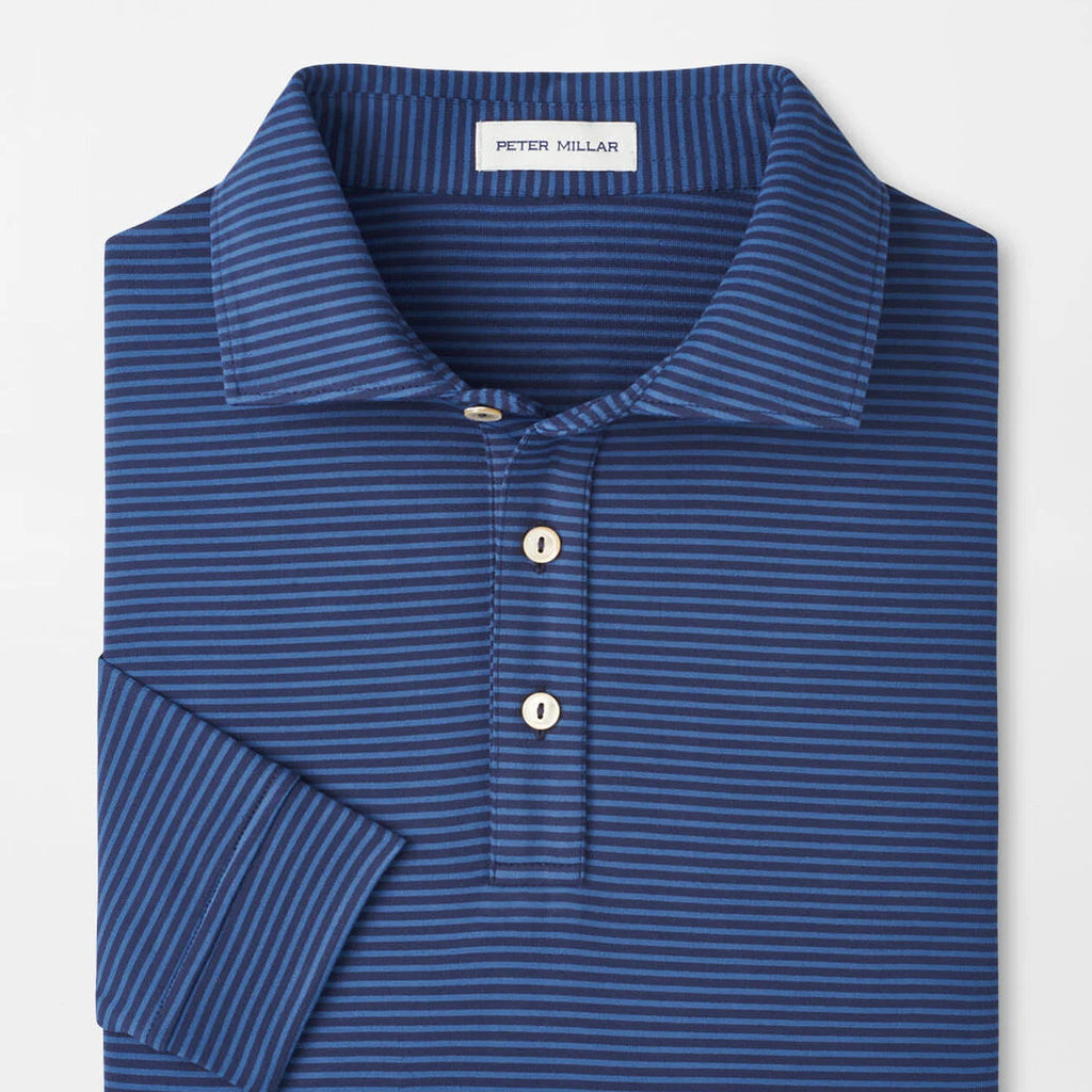 Peter Millar Lyons Stripe Performance Jersey Long-Sleeve Polo