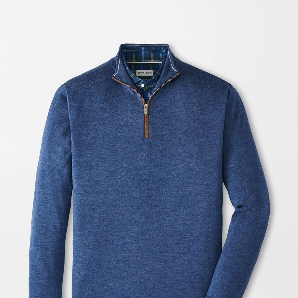 Peter Millar Autumn Crest Suede Trim Quarter-Zip