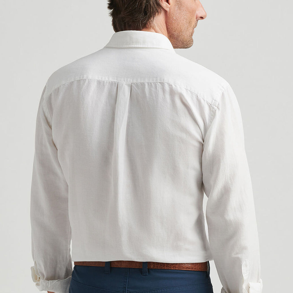 Peter Millar Canal Linen Cotton Sport Shirt