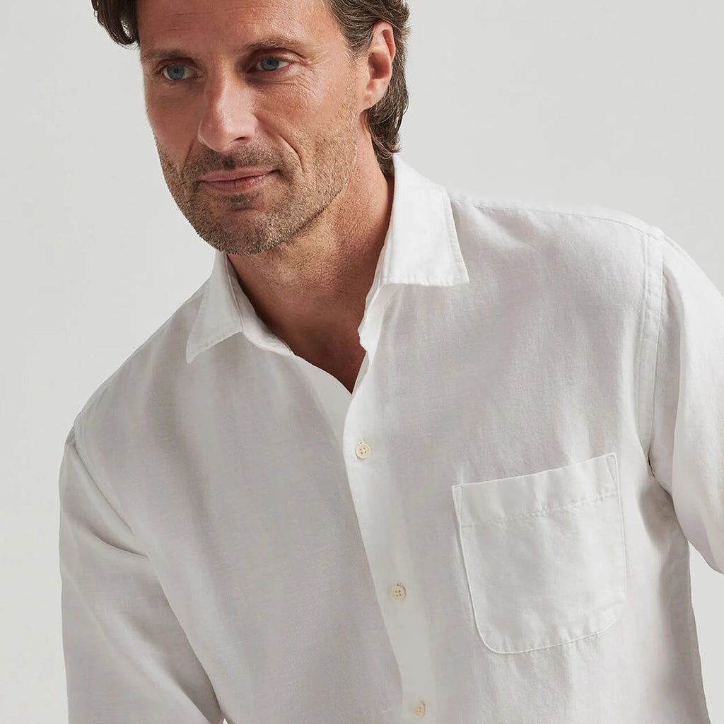 Peter Millar Canal Linen Cotton Sport Shirt
