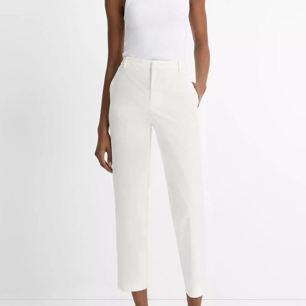Vince Mid-Rise Italian Stretch-Cotton Chino Pant