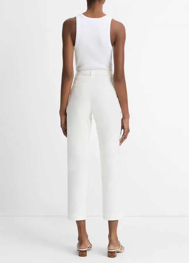 Vince Mid-Rise Italian Stretch-Cotton Chino Pant