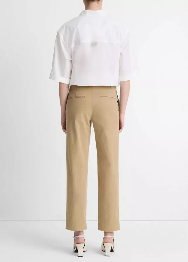 Vince Mid-Rise Italian Stretch-Cotton Chino Pant