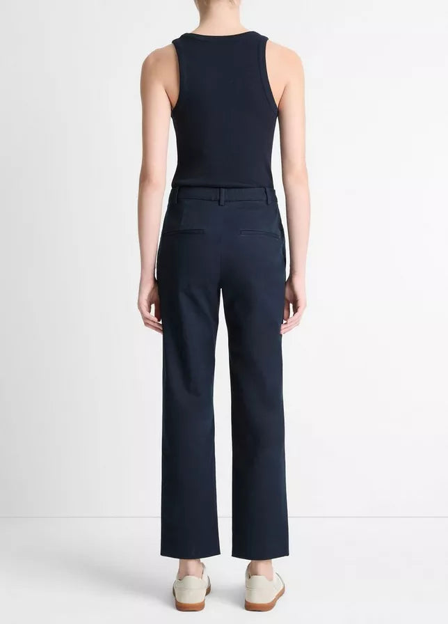 Vince Mid-Rise Italian Stretch-Cotton Chino Pant