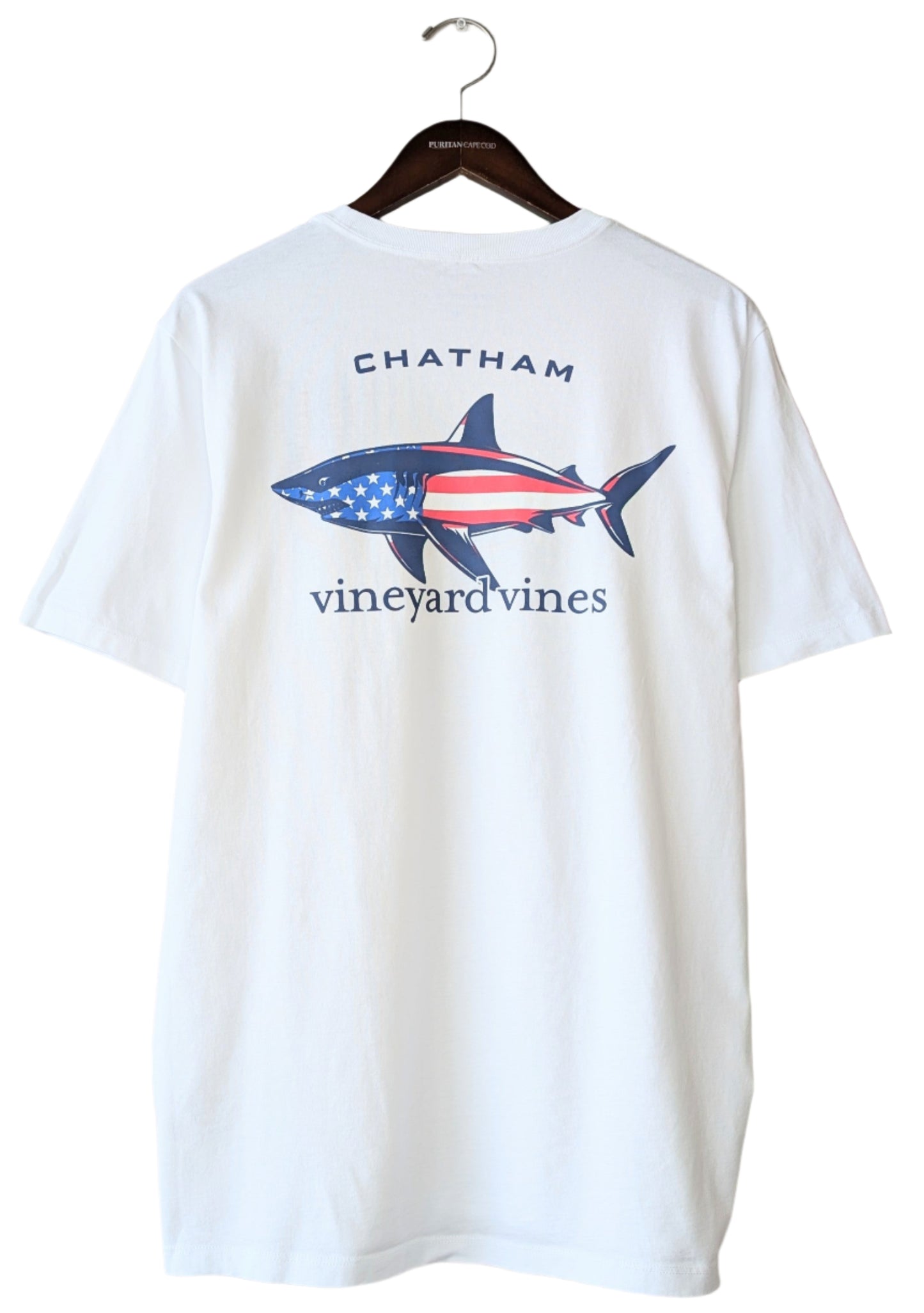 Vineyard Vines x Puritan Cape Cod Chatham Americana Shark Short-Sleeve Pocket Tee