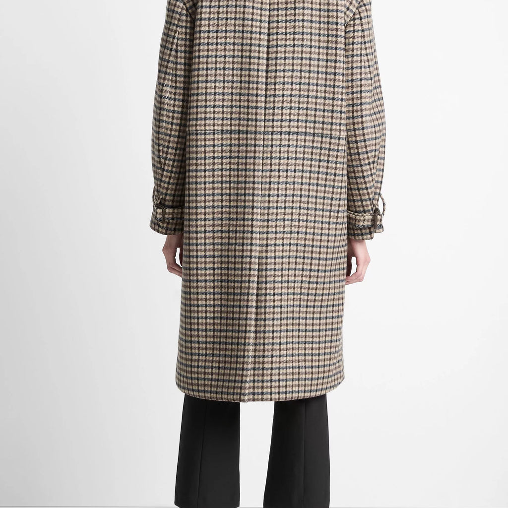 Vince Plaid Car Coat