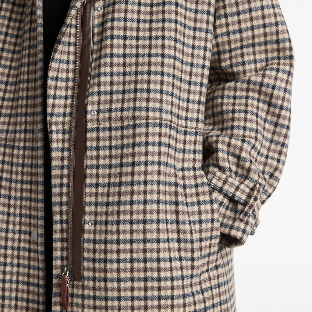 Vince Plaid Car Coat