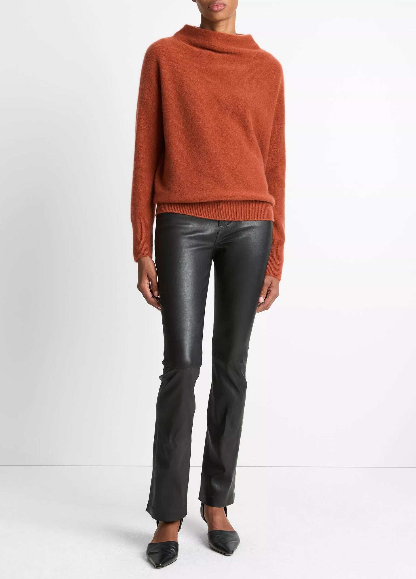 Vince Plush Cashmere Funnel-Neck Sweater